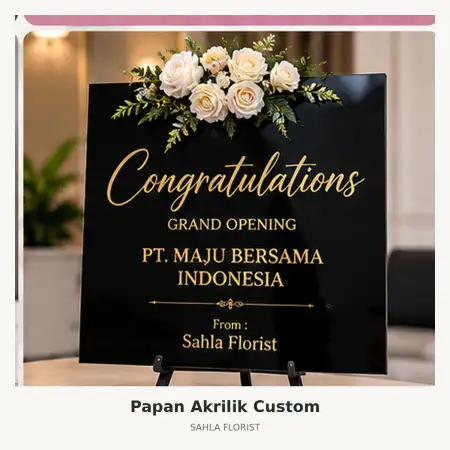 Papan Bunga Akrilik Medan Barat